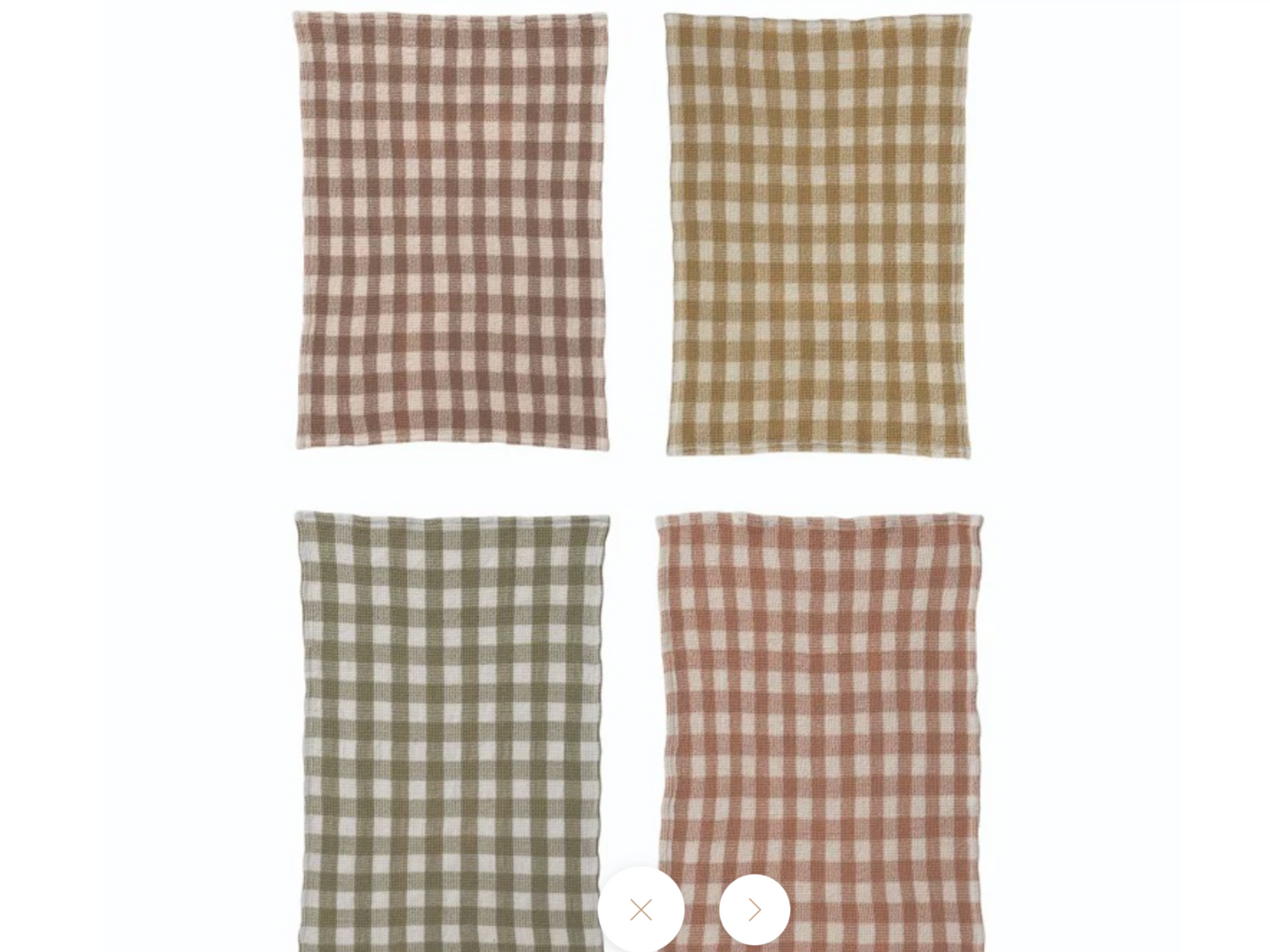 Gingham Waffle Weave Kitchen Towels – Multiple Colors