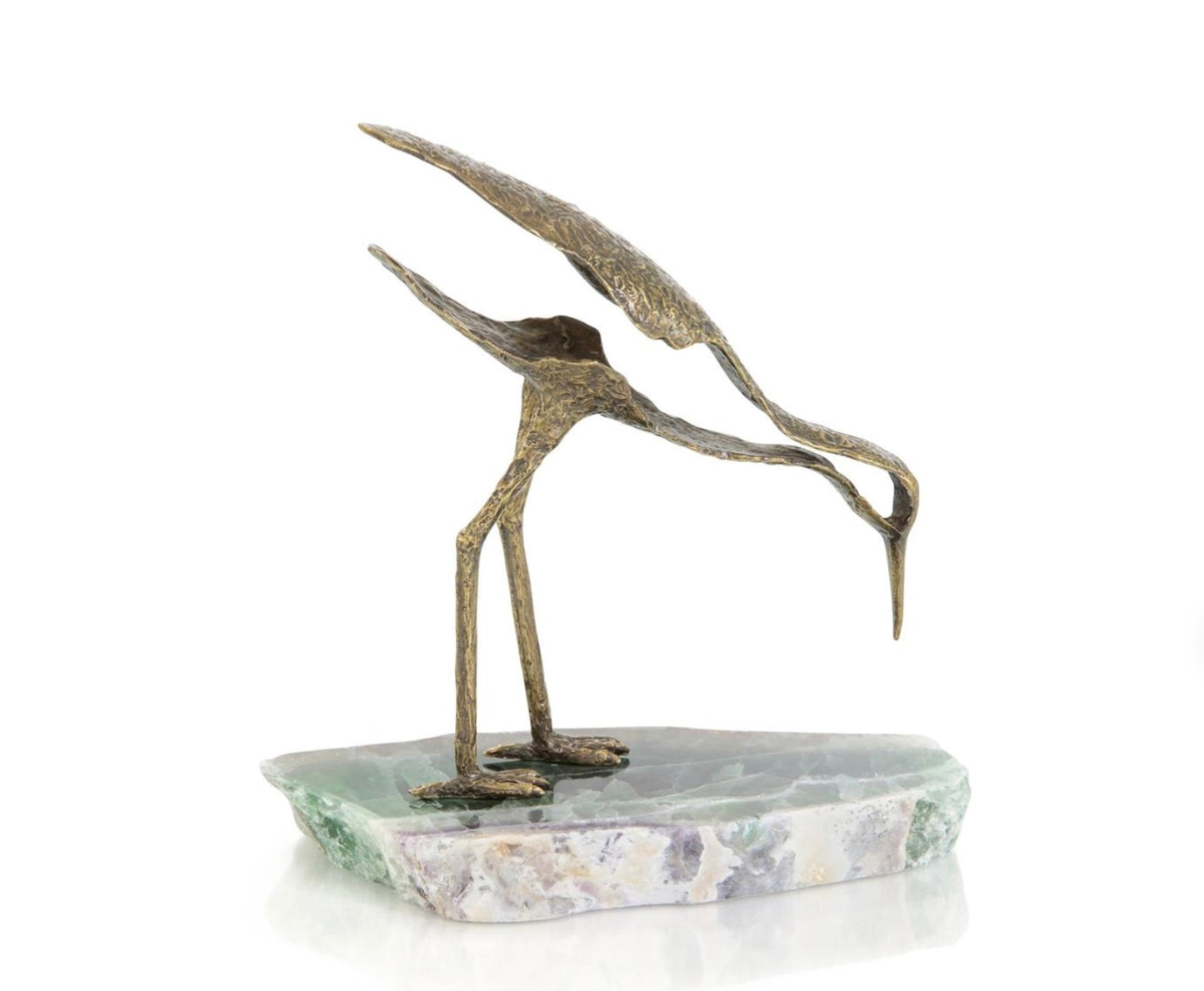 Avian Sculpture on Stone (PAIR)