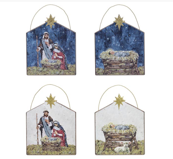 ASTD WOODEN RELIGIOUS ORNAMENTS