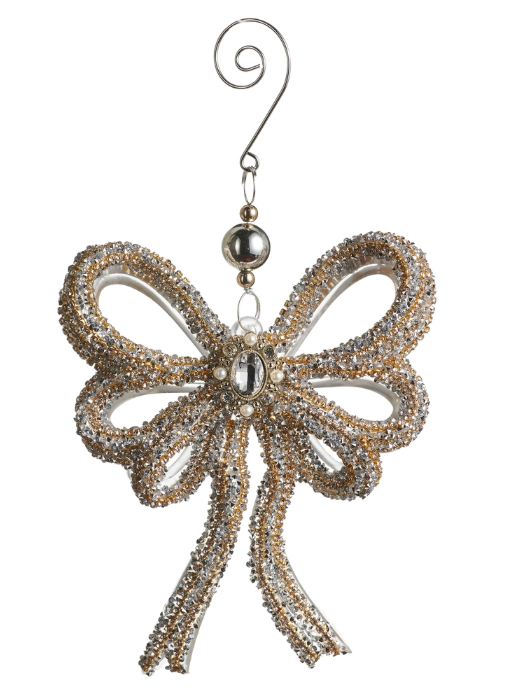 5.5" Rhinestone Bow Ornament