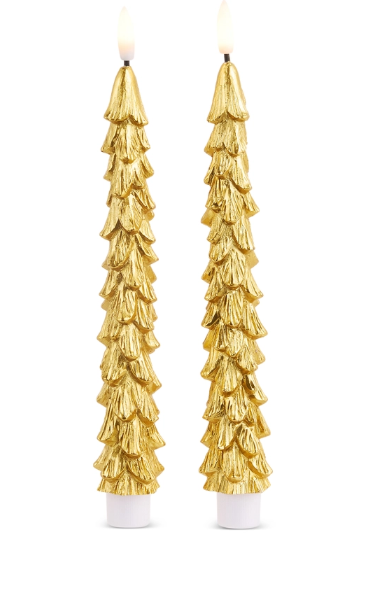 8.5" Gold Tree Taper Candles