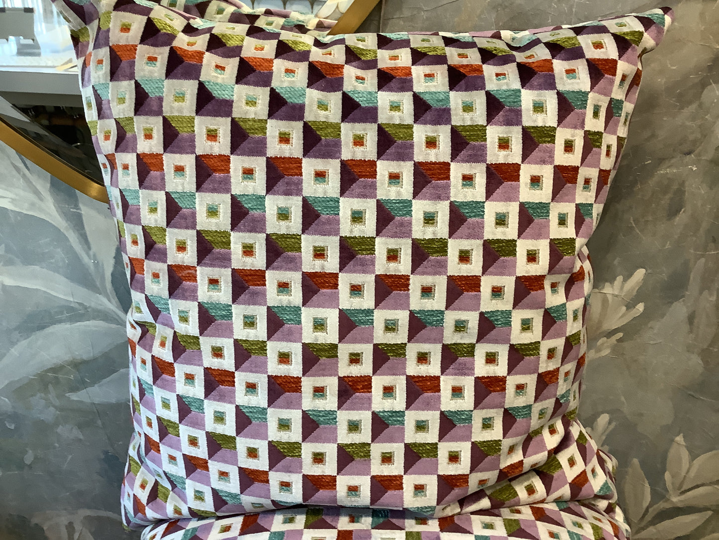 Multi Color Velvet Pillow