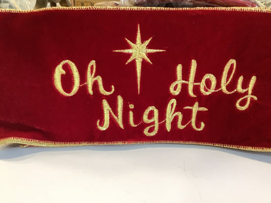 Velvet Holy Night Red/Gold Banner