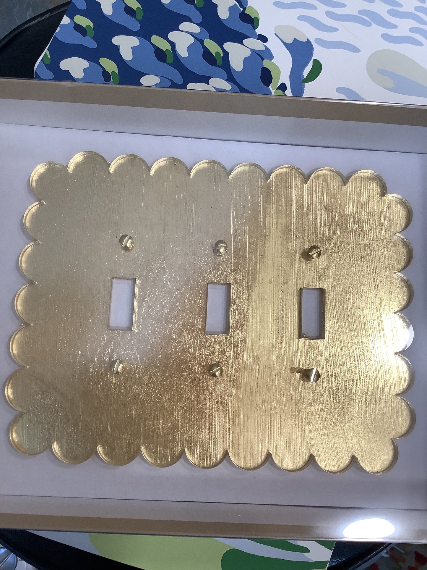 Sassy Gold Leaf Acrylic Switch Plate