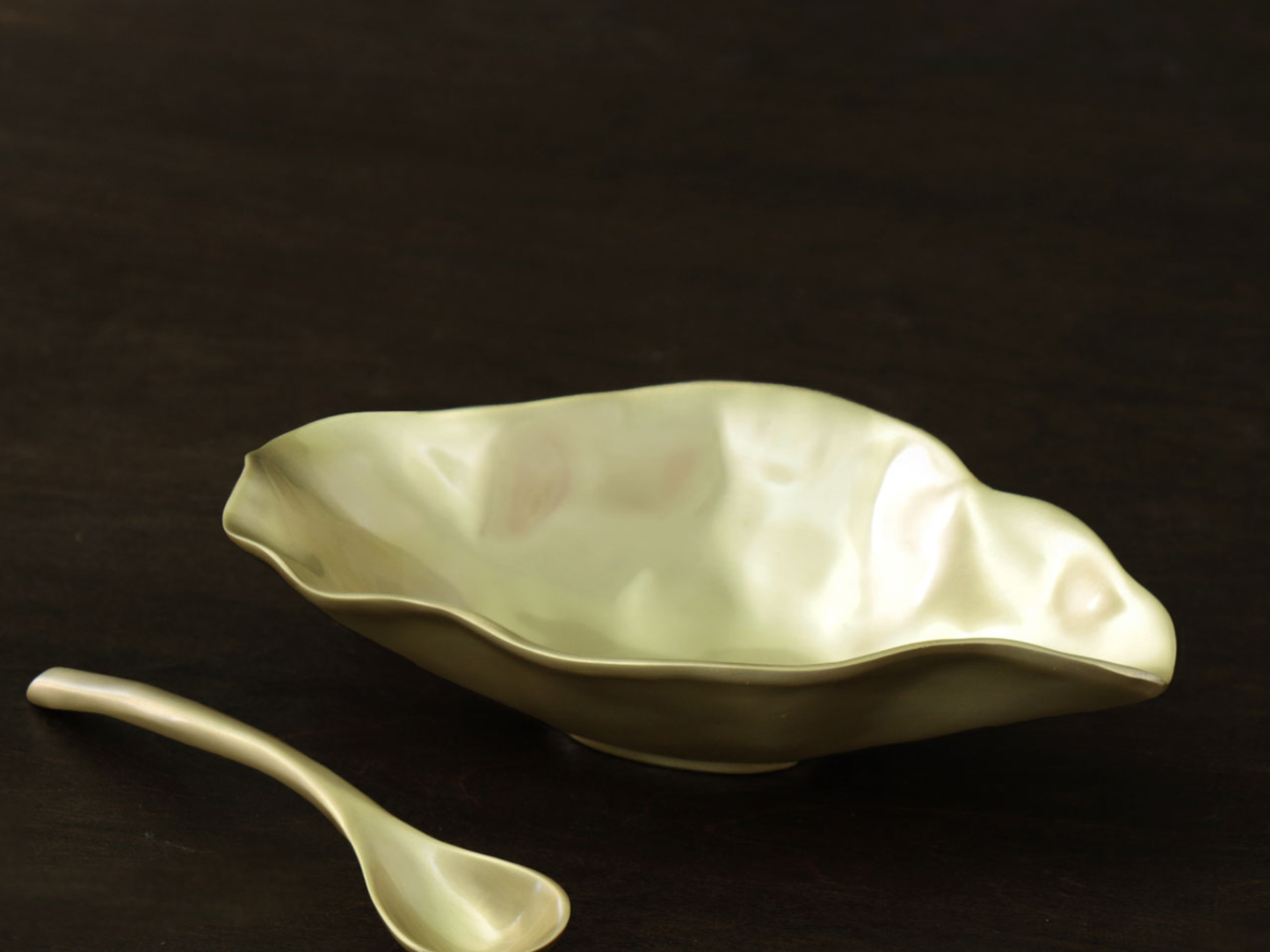 SIERRA MODERN Maia Medium Bowl with Spoon (Gold)