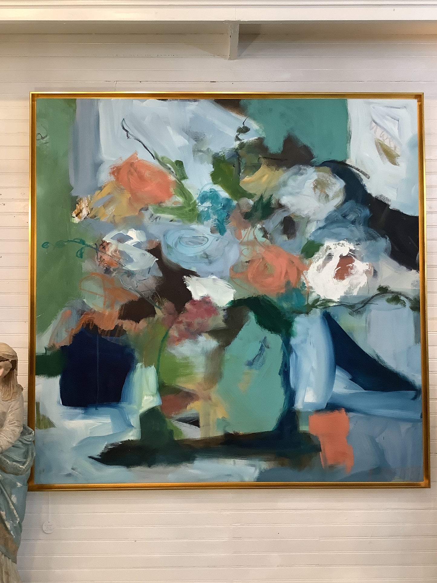 Flower Abstract Art Custom Framed