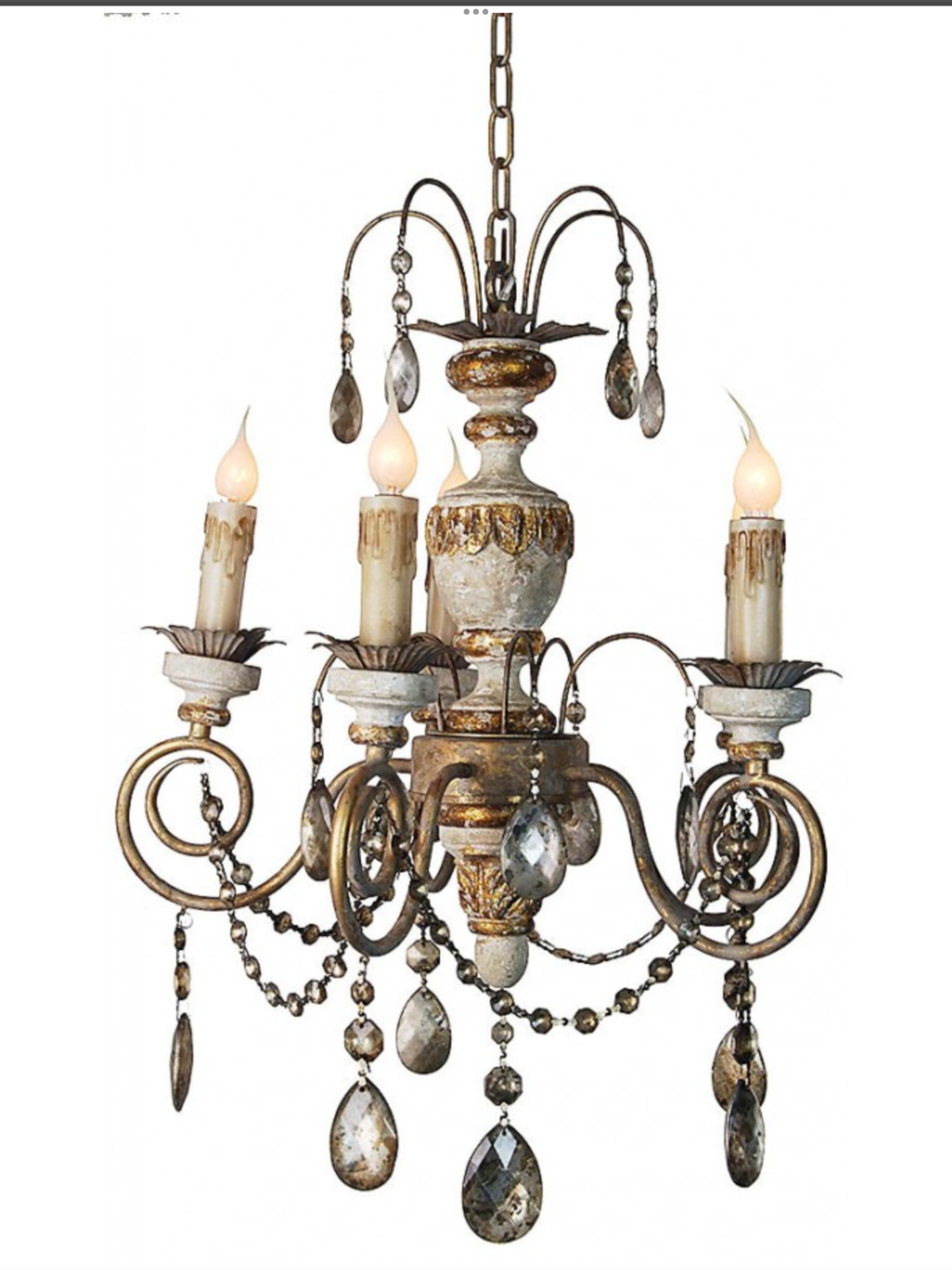 Antique Beaded Chandelier Small (Pretty Room)
