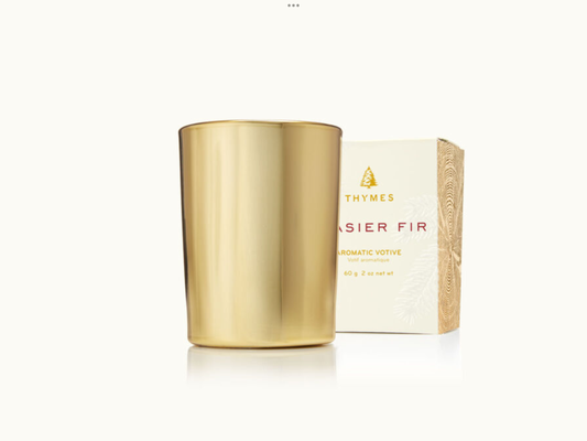 Frasier Fir Votive Candle Gold