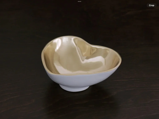 Heart Bowl Mini White/Gold