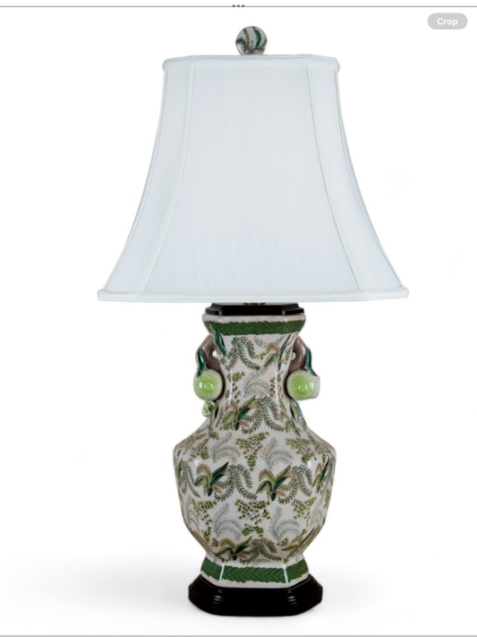 Hex Porcelain Fern Lamp