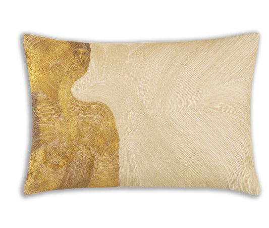 Zer Ivory And Gold Pillow