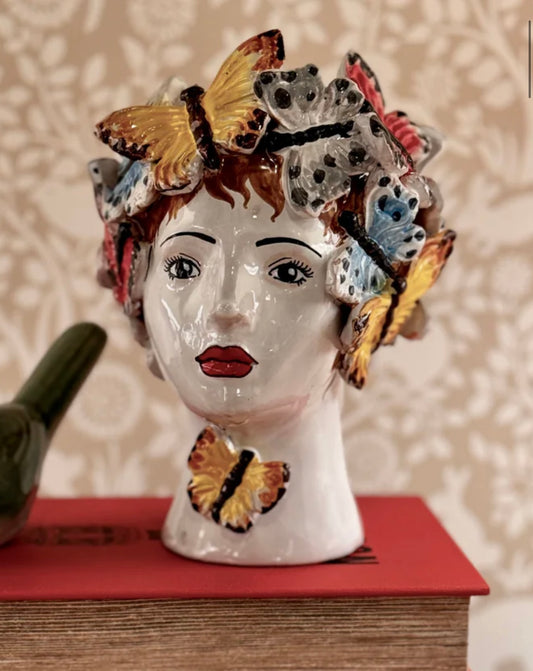 Butterfly Ceramic Head Vase