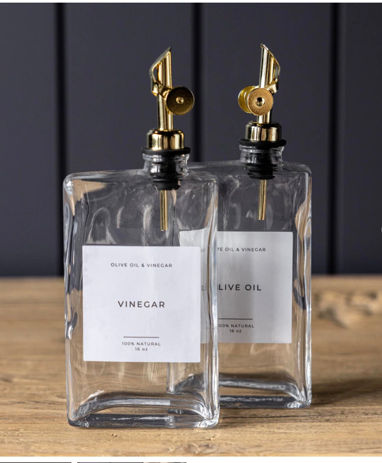 Rectangle Olive Oil & Vinegar Dispenser Bottles