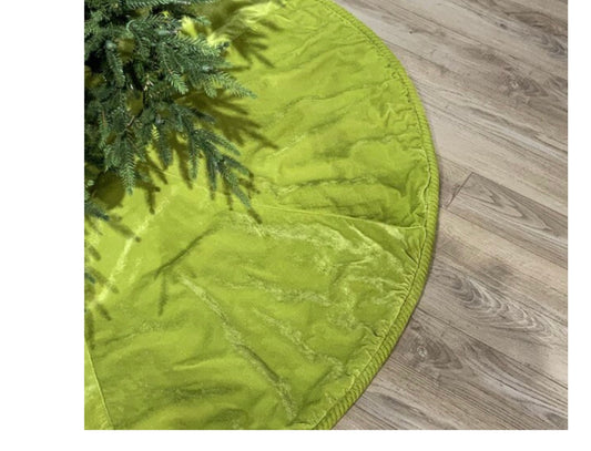 Green Velvet Tree Skirt 64”
