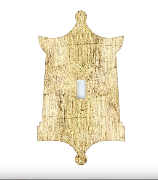 REVERSE GOLD PAGODA ACRYLIC SWITCH PLATES