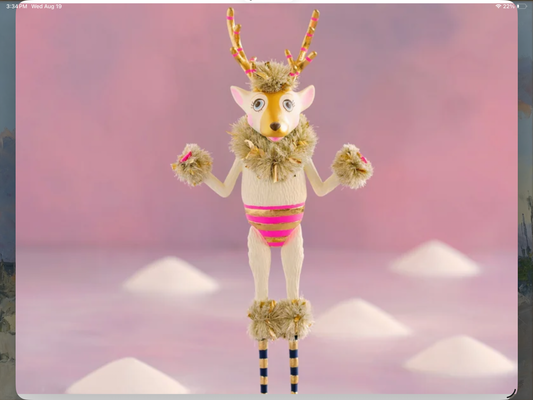 Hot Pink La Renne Tabletop, Resin, 19”