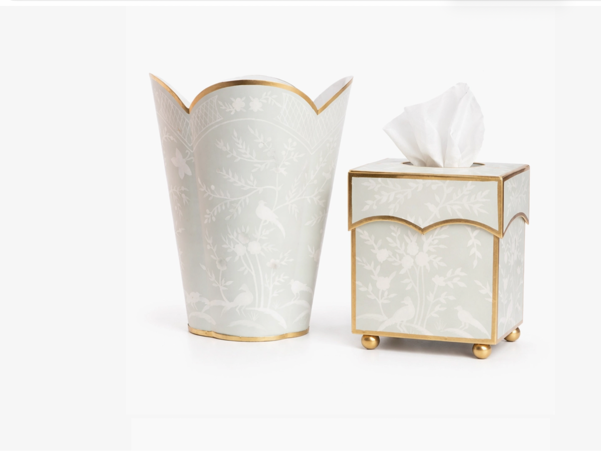 Mint Green & White Chinoiserie