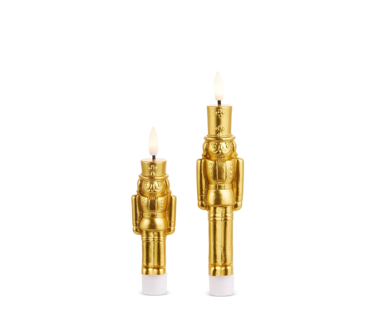 11.5" And 9.75" Gold Taper Nutcrackers