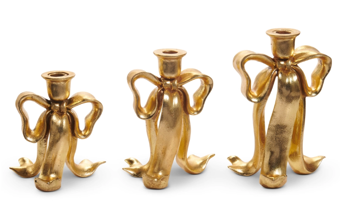 9" Bow Candlesticks
