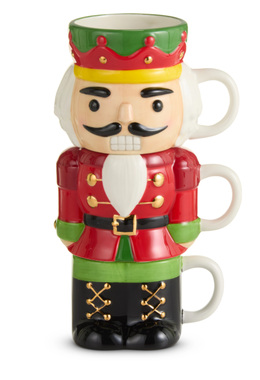 9.5" Nutcracker Stackable Mugs