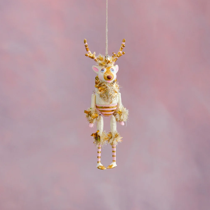 Gold & Blush La Renne the Reindeer Ornament