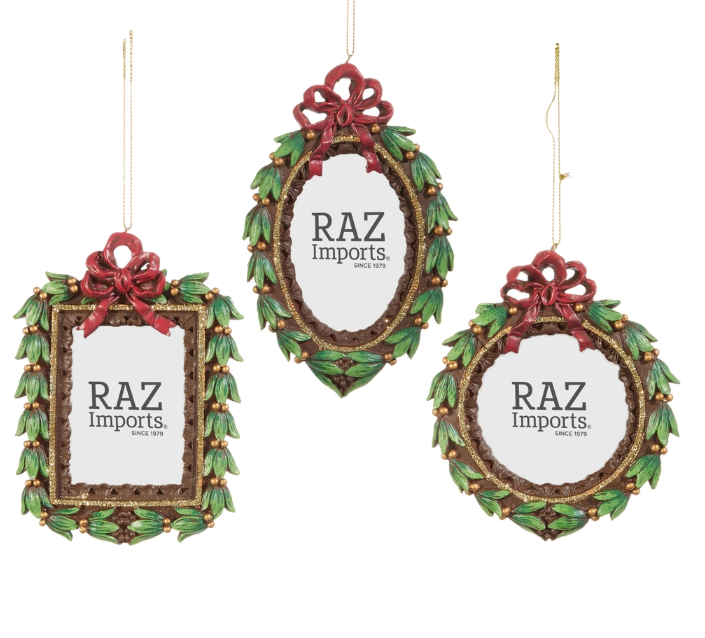 5.5" Frame with Bow Ornament