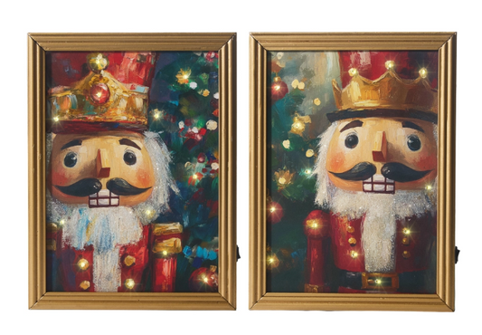 14" Framed Holiday Nutcracker Lit Print
