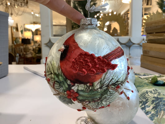 Snowy Cardinal Ornament