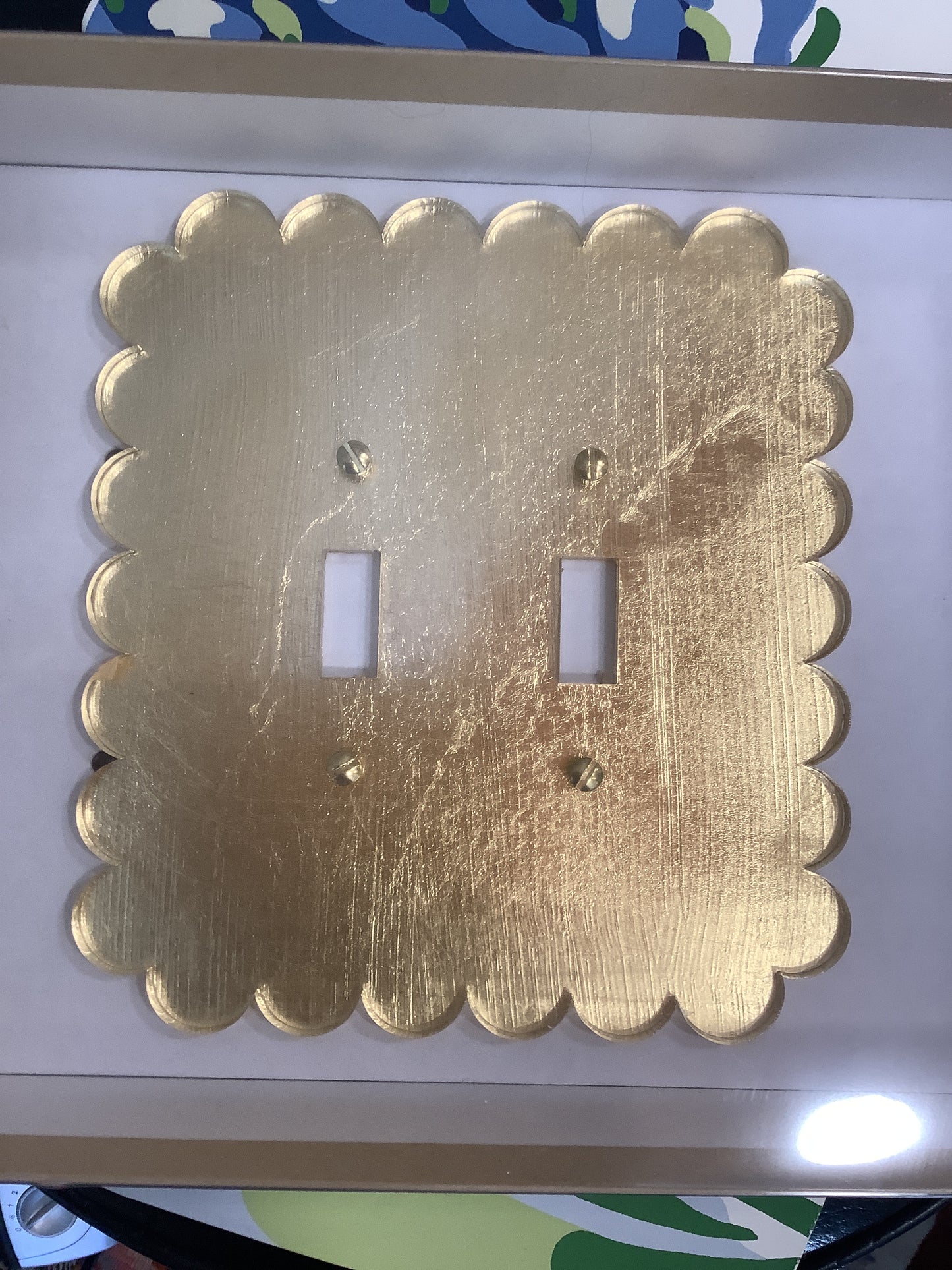 Sassy Gold Leaf Acrylic Switch Plate