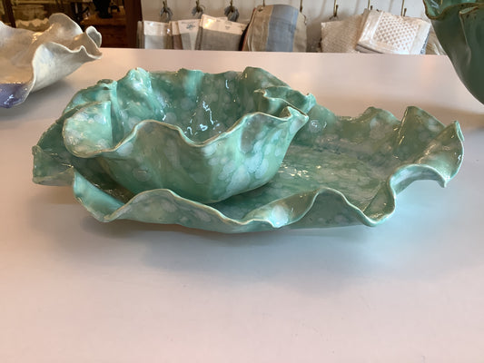 Green Pottery Set