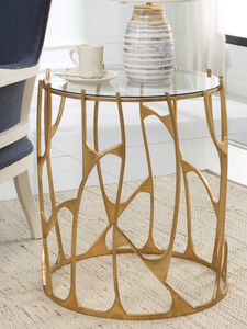 Round Gold Side Table