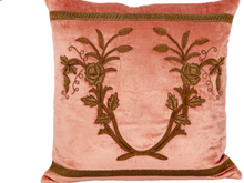 Load image into Gallery viewer, Coral Velvet Gold Embroidered