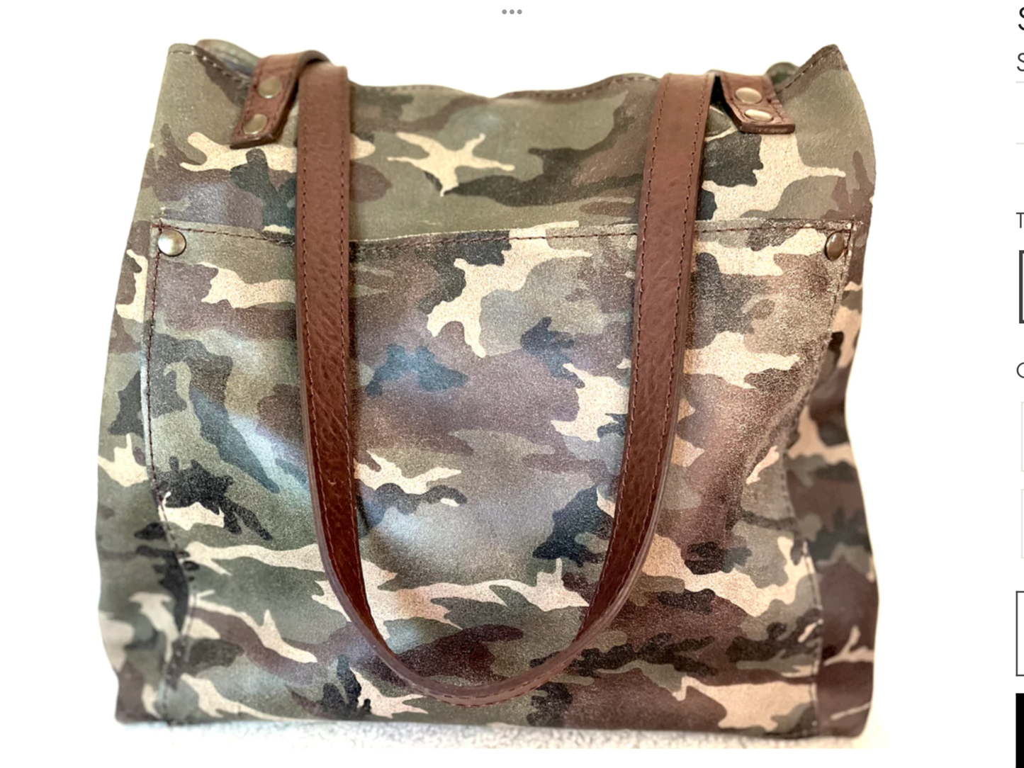 Camouflage Leather Tote