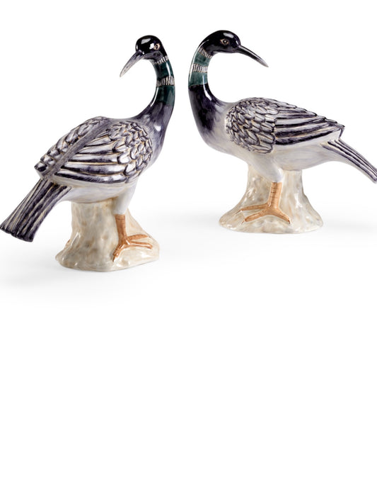 Loon Sculpture Black Pair