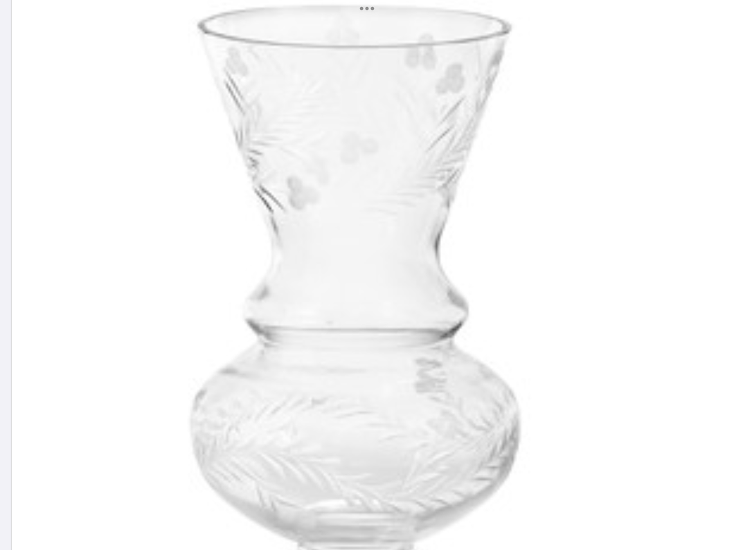 Wallace Etched Glass Vase