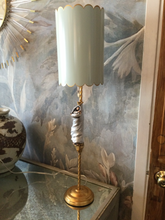 Load image into Gallery viewer, Madonna &amp; Child Lamp W/ Light Blue Shade