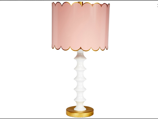 Eloise Blush & Gloss White Lamp