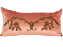 Load image into Gallery viewer, Coral Velvet Gold Embroidered