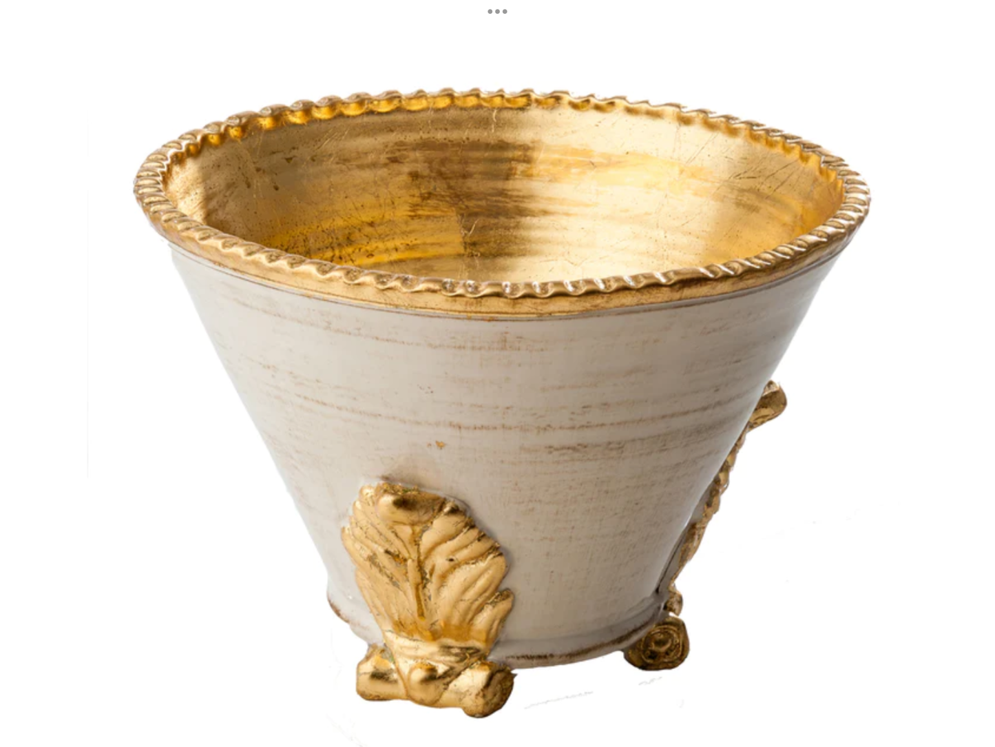 Roma Collection, Gold Acanthus Cachepot, Large