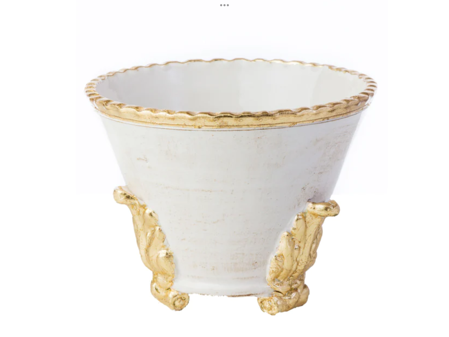 Roma Collection, Gold Acanthus Cachepot, Small