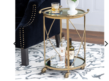 Load image into Gallery viewer, Hampton Round Tray Serving Cart