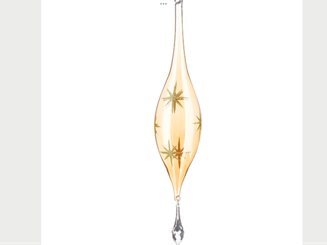 Gold Drop Glass Ornament 17”