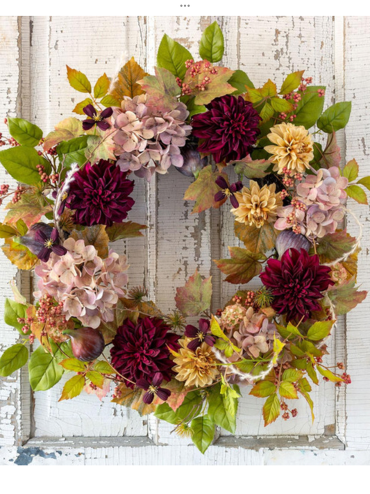 Old Flower Market Botanical Wreath