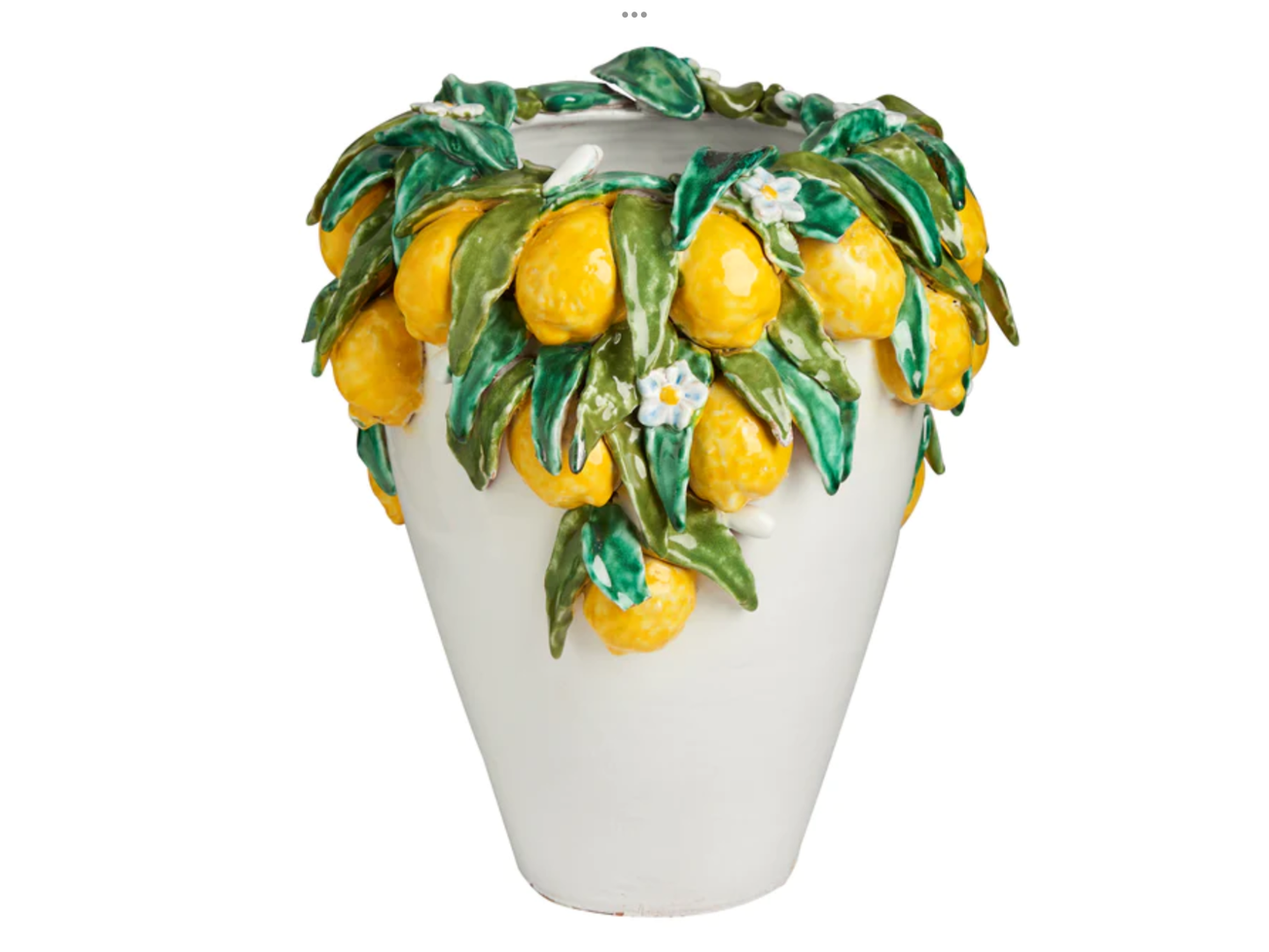 Olive Shaped Vase W/Lemons