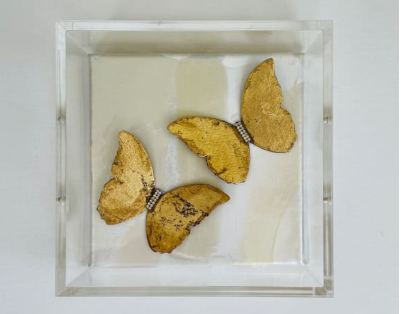 Gold Butterflies in Acrylic Shadowbox