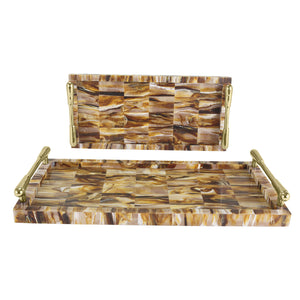 Checkered wood tray