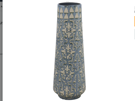 Light Blue Tall Vase