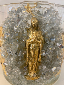 Blessed Mother Vase w/ Gold