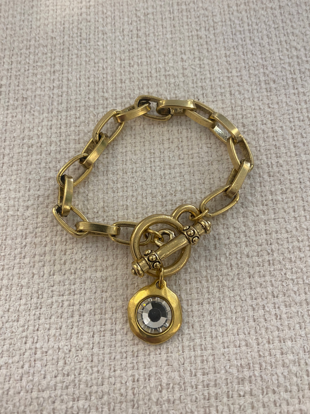 Gold Bracelet W/ Crystal