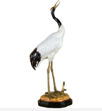 Load image into Gallery viewer, Porcelain Crane with Bronze Ormolu